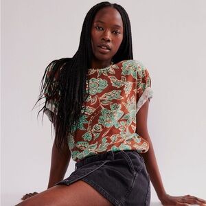 Free People Nina Printed Tee